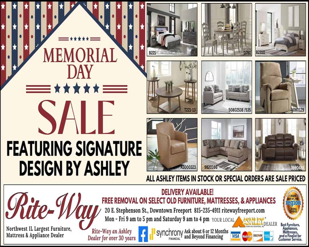 A newspaper ad for our sale.