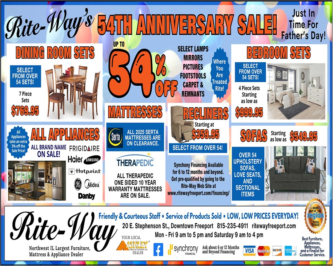  A newspaper ad for our sale. 