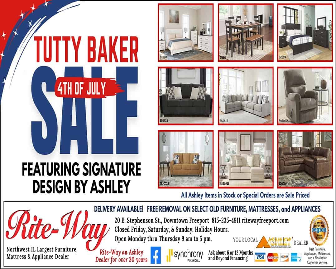  A newspaper ad for our sale. 