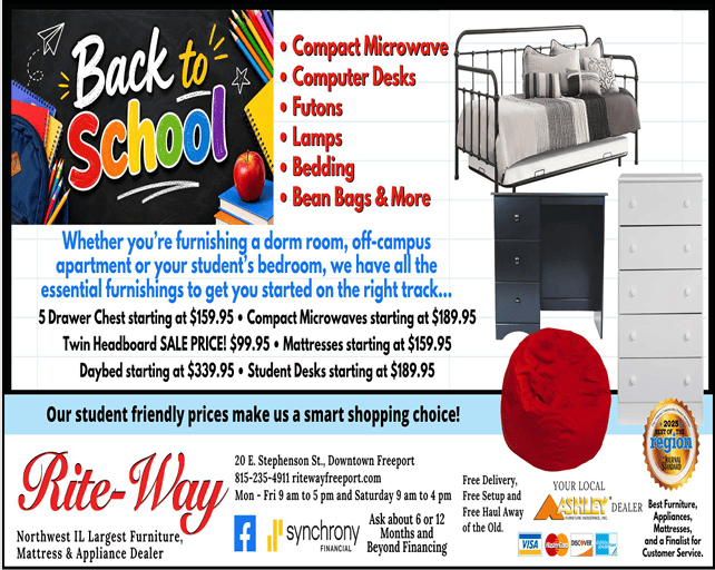 A newspaper ad for our sale.